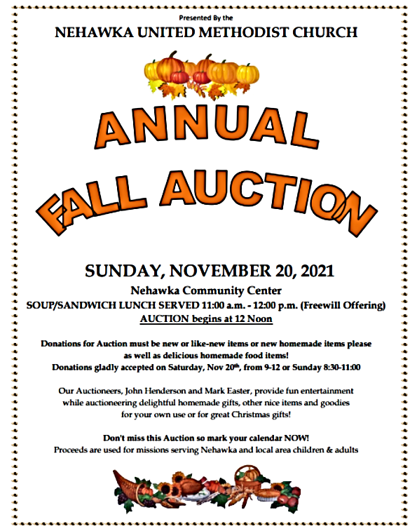 2022 11 16 NEH UMC Auction Flyer 1