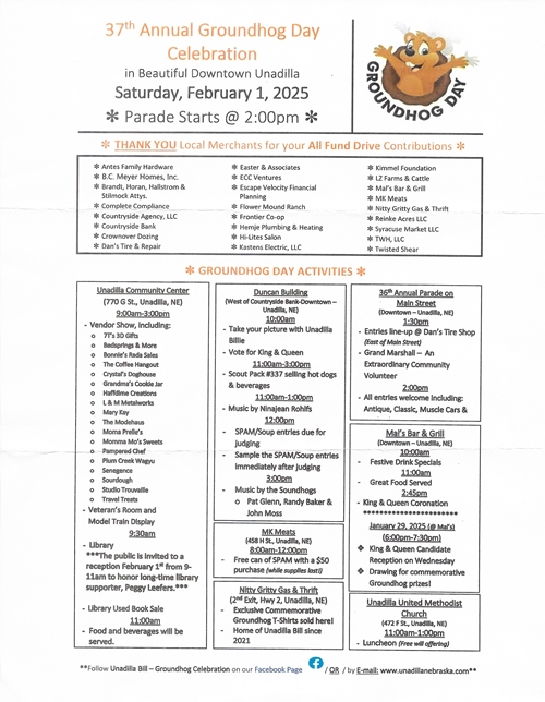 Groundhog Day Info Sheet 2025