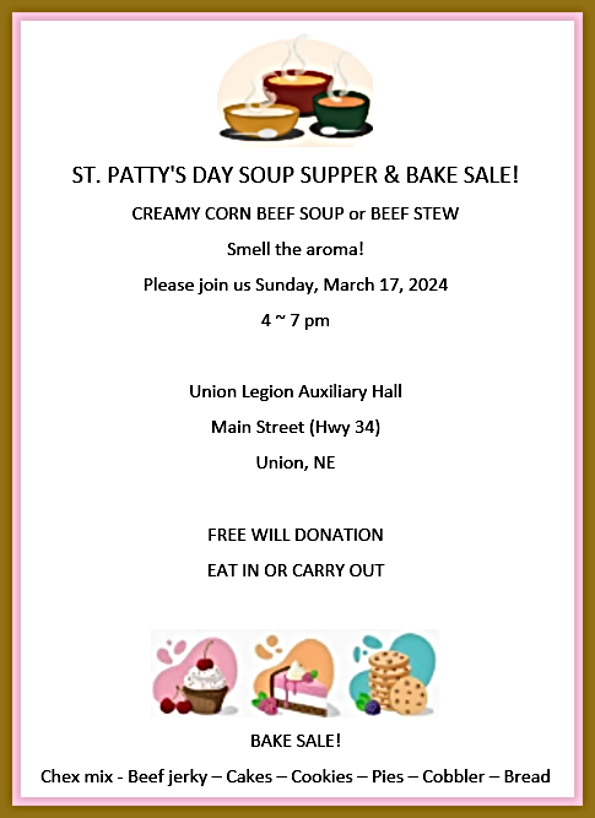 2024 03 13 UN Amer Legion soup and bake sale 1