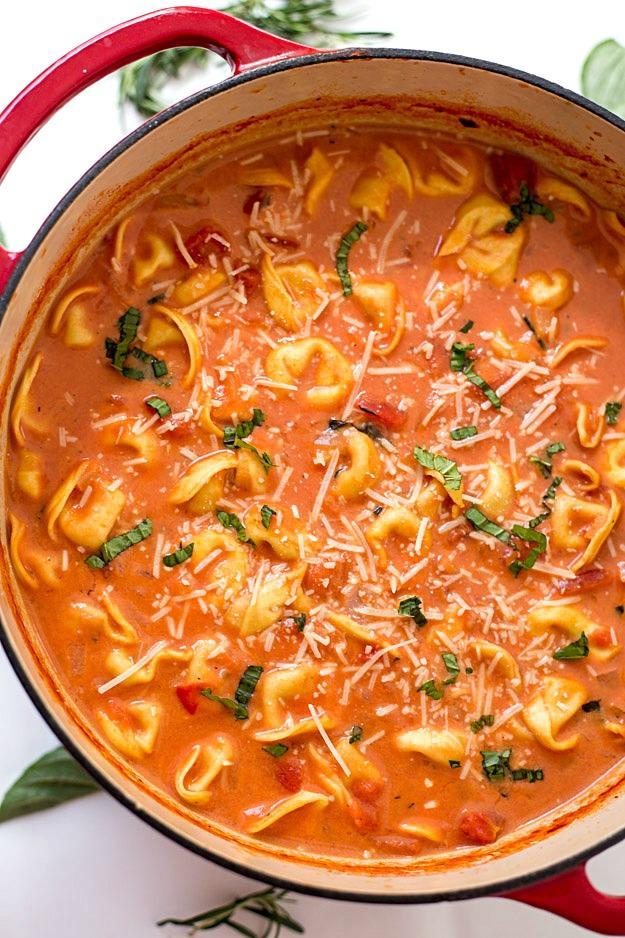 One Pot Creamy Tomato Tortellini Soup 7 7