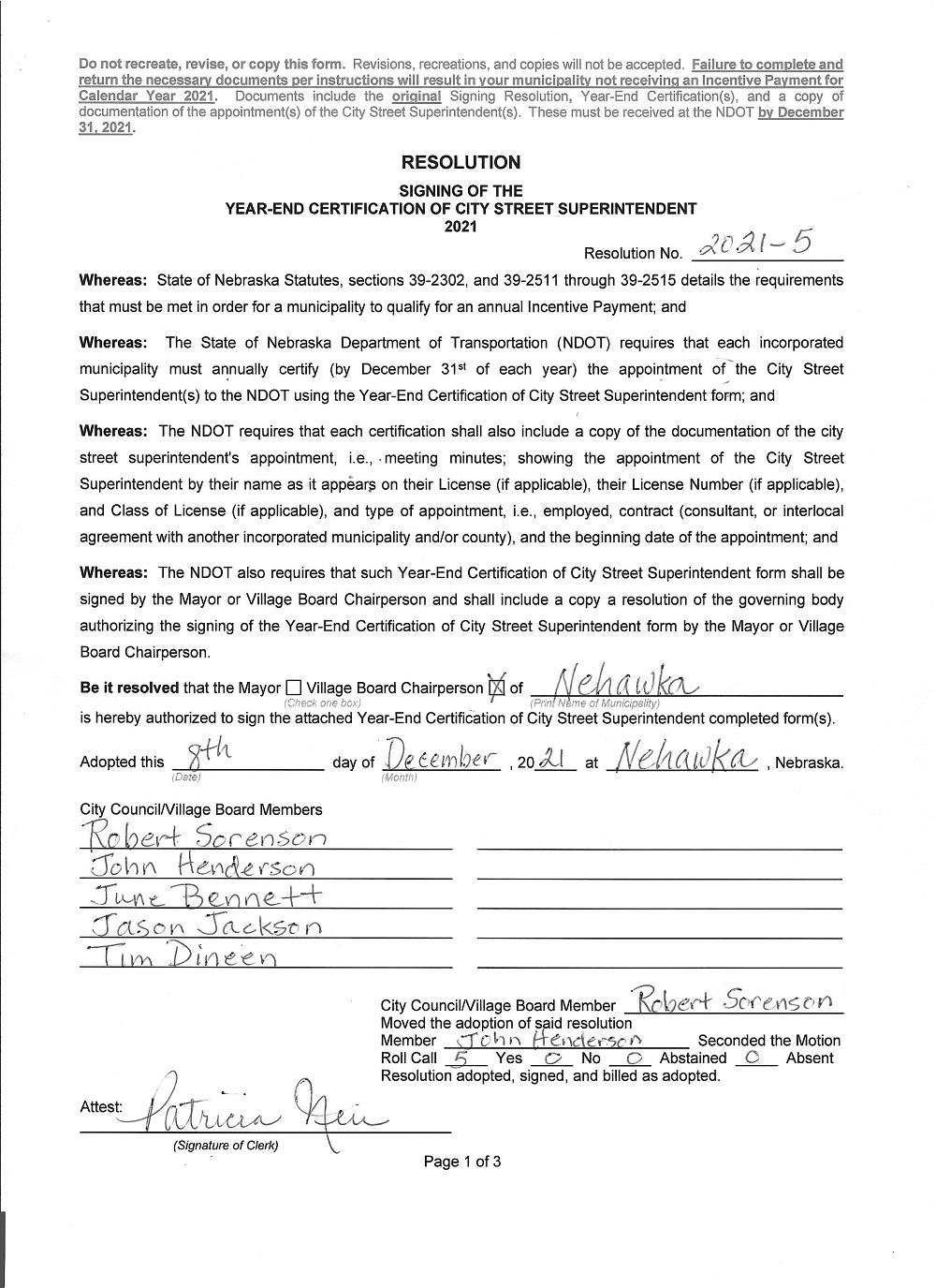 Village Office of Nehawka Nebraska 68413 Village of Nehawka NE
