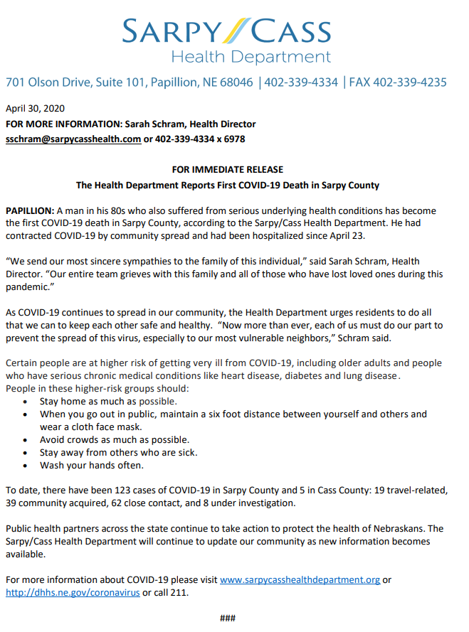 Sarpy health 050420