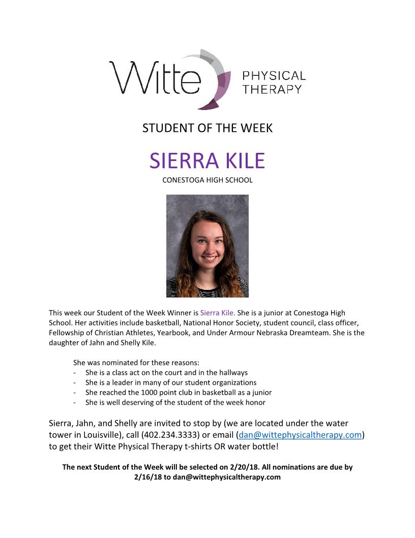 Student of the Week Selection3538